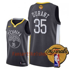 NBA Golden State Warriors Trikot Kevin Durant 35 Black Town 2018 NBA Finals Patch Nike Swingman - Herren